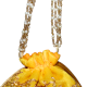 Elegant Handmade Yellow Cotton Potli Bag with Beadwork